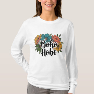 Camiseta Design de flor Boho Hobo