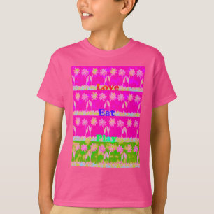 Camiseta Design de Flor de Reprodução de Amor Inspiracional