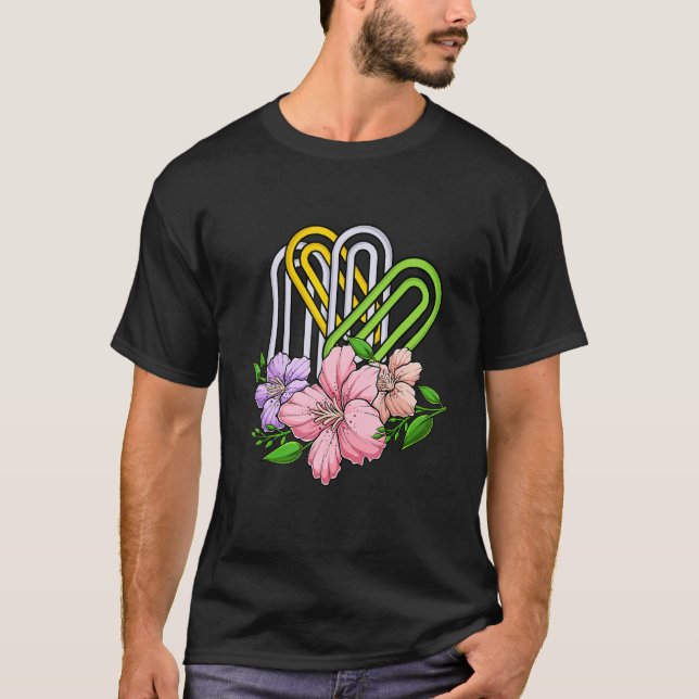 Camiseta Design de Flor Nacional do Paperclip (Frente)