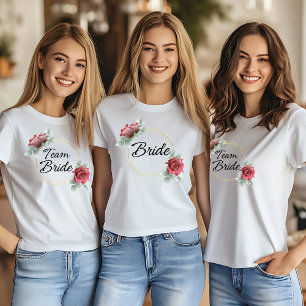 Camiseta Design de Floral Bride para Festa de solteira