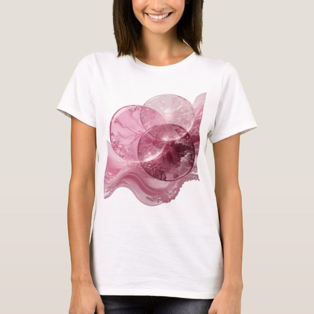 Camiseta Design de FLORES ALCOÓLICAS Prateadas da Moda (Frente)