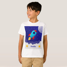 Camiseta Design de Foguete de Aventura Espacial