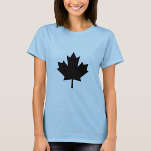 Camiseta Design de Folha de Mico Negra Canadense
