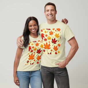 Camiseta Design de Folhagem de Outono Perfeita