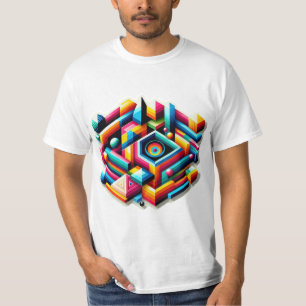 Camiseta Design de Formas Geométricas Coloridas