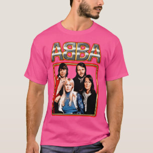 Camiseta Design de Foto de Grupo da ABBA Para Amantes de Mú