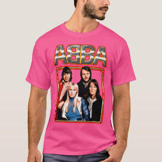 Camiseta Design de Foto de Grupo da ABBA Para Amantes de Mú