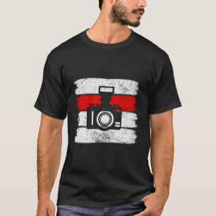 Camiseta Design de Fotografia do Estilo da Faixa Vermelha p