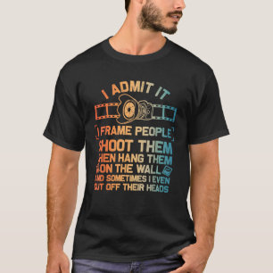 Camiseta Design de Fotógrafo Legal Para Homens Mulheres Câm