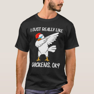 Camiseta Design De Frango legal Para Homens Galinhas B