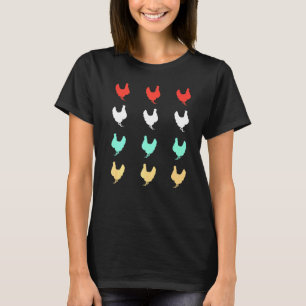 Camiseta Design de Frango Vintage Frango