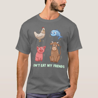 Camiseta Design de Frangos de Frango de Peixe para Pessoas