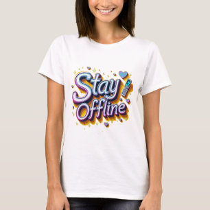 Camiseta Design de Frase Retroativa dos 90s