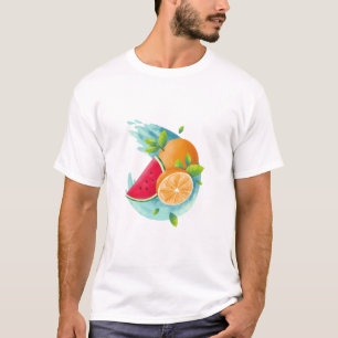 Camiseta Design de Fruta de Camisa-T de Captura Ocular (Per