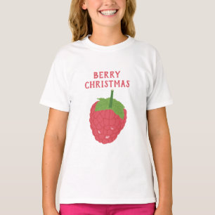 Camiseta Design de Fruta de framboesa de Natal