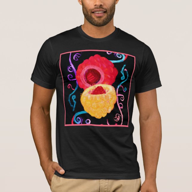 Camiseta Design de Fruta de Neon Tropical Vibrante (Frente)