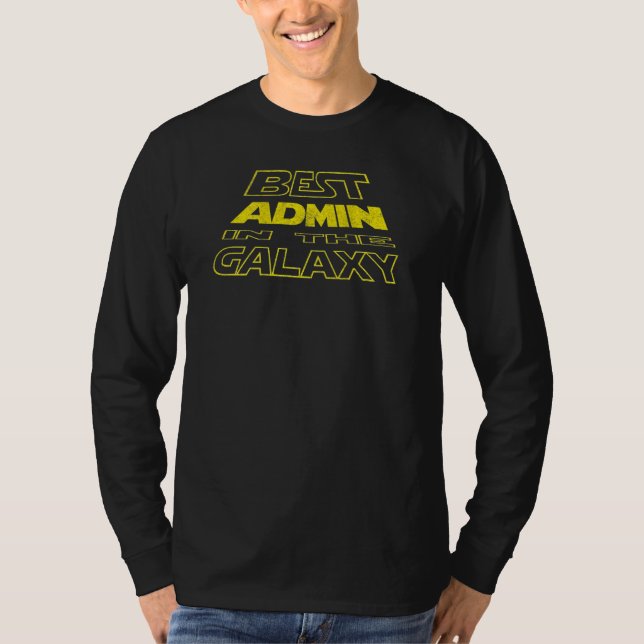 Camiseta Design de Fundo do Espaço Admin (Frente)