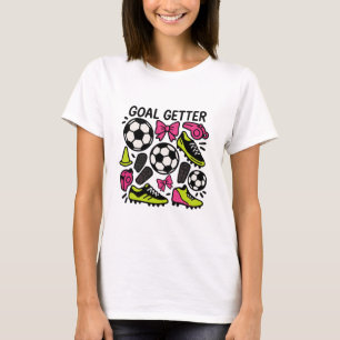 Camiseta Design de Futebol Coquette de Conquistador de Meta