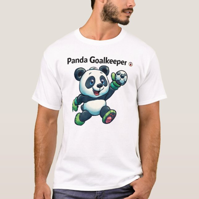 Camiseta Design de futebol do Panda Goalkeeper (Frente)