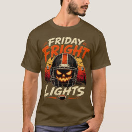 Camiseta Design de Futebol Halloween Vintage Pôr do Sol Ret
