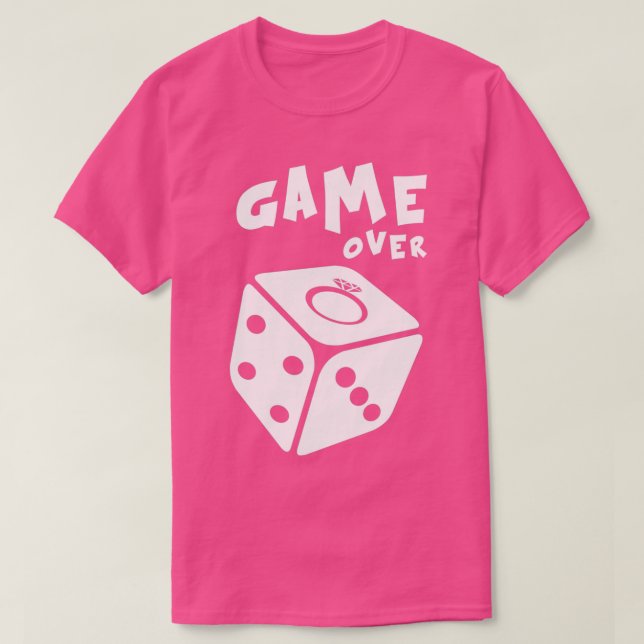 Camiseta Design de Game Over para despedida de solteiro bel (Frente do Design)