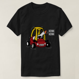 Camiseta Design de Ganso Bobo Dirigindo Meme Buzinando