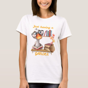 Camiseta Design de ganso bonito, nerd, ganso geeky