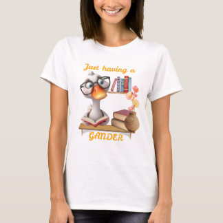 Camiseta Design de ganso bonito, nerd, ganso geeky