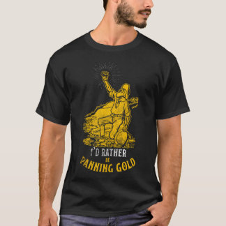 Camiseta Design de Garimpo de Ouro Manga de Beisebol
