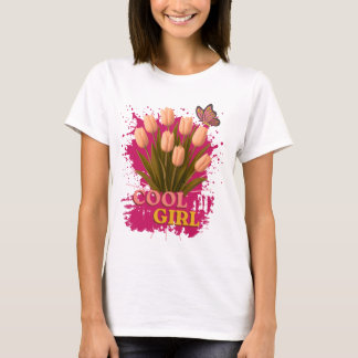 Camiseta design de garota legal para mulheres, Garotas