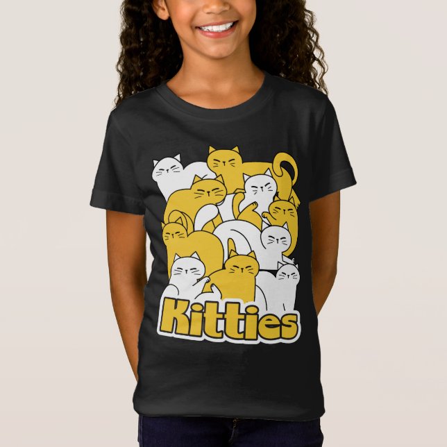 Camiseta Design de Gatinho Chubby - Adorável Arte Gato (Frente)