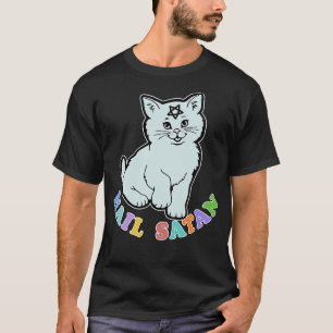 Camiseta Design de Gatinho de Gota Adorável da Satã