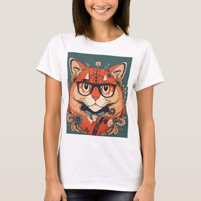 Camiseta Design de gato (Frente)