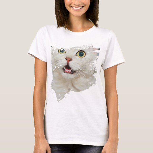 Camiseta Design de gato adorável (Frente)