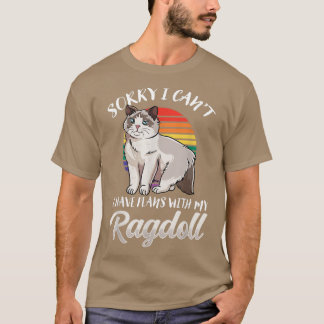 Camiseta Design De Gato Bonito De Ragdoll Eu Tenho Planos C