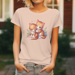 Camiseta Design de Gato Bonito: Sussurros e Charme