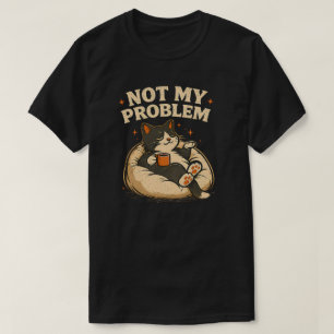 Camiseta Design de Gato Café Relaxado Vintage
