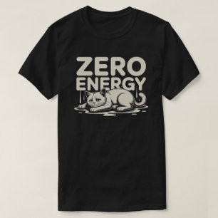 Camiseta Design de Gato com Energia Zero Mínima