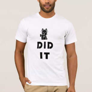 Camiseta design de gato de academia