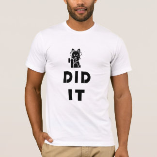 Camiseta design de gato de academia