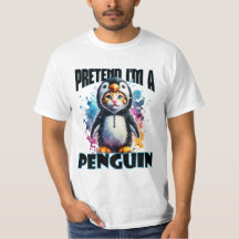 Design de Gato de Pinguim Bonito para Criações Rep