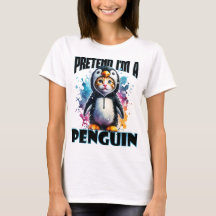 Design de Gato de Pinguim Bonito para Criações Rep