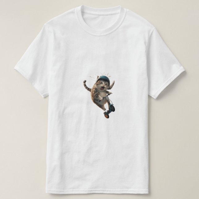 Camiseta Design de gato divertido Todos os dias é uma nova  (Frente do Design)