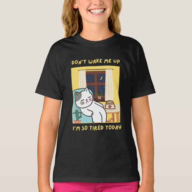 Camiseta design de gato engraçado para crianças - Trendy de (Frente)