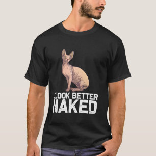 Camiseta Design De Gato Engraçado Sphynx Para Homens Inosos