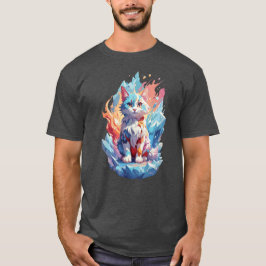 Camiseta Design de Gato Fantástico de Cristal Bonito