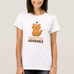 Camiseta Design de Gato Fofinho e Adorável