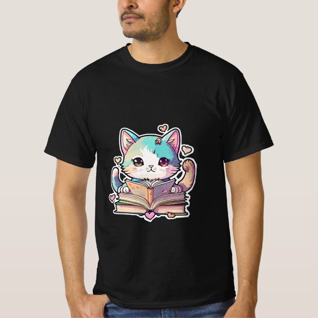 Camiseta design de gato fofo (Frente)