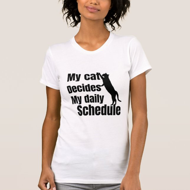 Camiseta Design de gato fofo em pé (Frente)