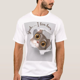 Camiseta Design de gato fofo para amantes de gatos